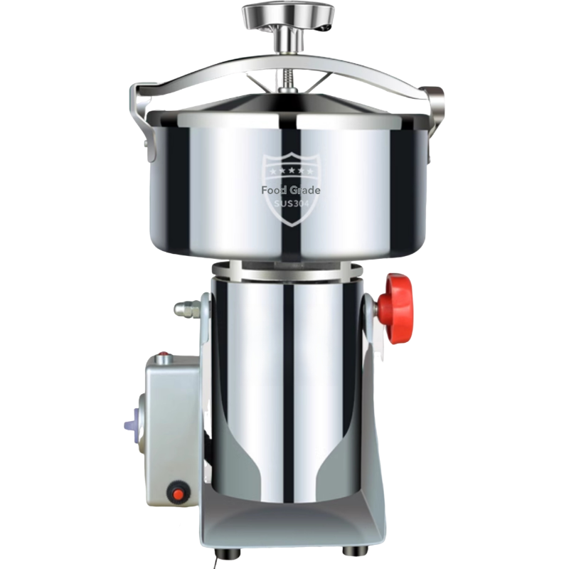 Dry Grain Grinder Stainless Steel - 4500G ドライグラインダーのみ - 4500W 業務用粉末機械（ハーブ/スパイス/穀物用）50～300メッシュ調整可能ステンレス鋼