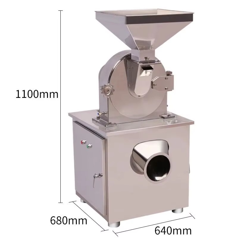 Dry Grain Grinder Stainless Steel - 業務用電動乾燥唐辛子スパイス粉砕機 新品 ターメリック穀物製粉機 モーター 農業産業向け