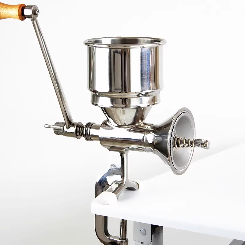 Grain Mill Grinder Hand Crank - 304 ステンレス鋼手動コーヒー豆グラインダーハンドクランクグラインダーミル穀物粉砕機バイス固定