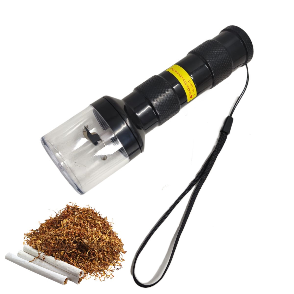 Herb Grinder Machine Commercial - 2024 ハーブチョッパークラッシャープラスチックタバコグラインダー Type-C 充電電動ミルトーチ形状クランクスパイスマラーマシン