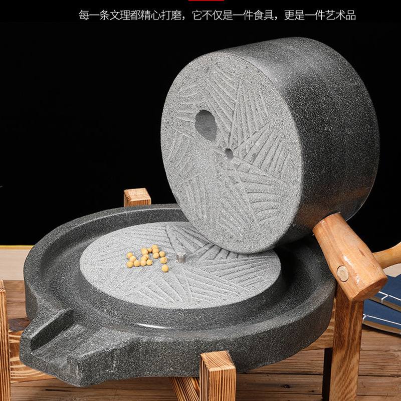 Flour Mill Grinder Stone Burr - 手彫り石臼グラインダー小麦粉ミルフレーム家庭用小型soybeangrinderカフェグラインダー機comfeeグラインダー石臼