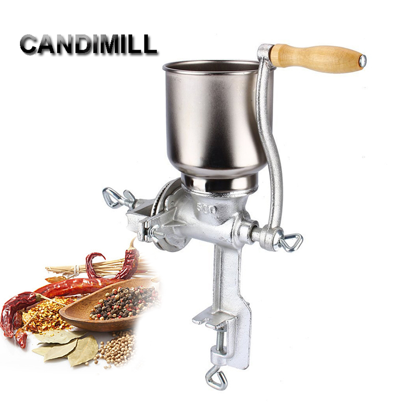 Grain Mill Grinder Hand Crank - CANDIMILL 手回し穀物グラインダーミルスパイス Hebals シリアルコーヒードライフード粉砕機家庭用トウモロコシクラッシャー