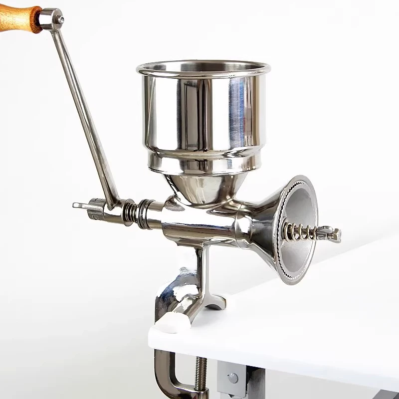 プロ仕様 手動穀物粉砕機 手回し式穀物ミル 304ステンレス - Grain Mill Grinder Hand Crank のレビューと価格