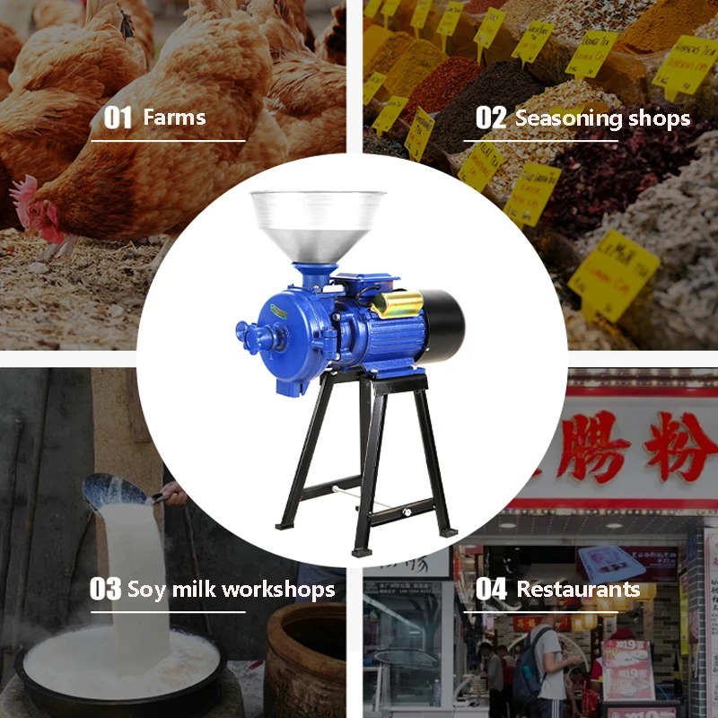 2500W電動飼料粉砕機、乾燥穀物グラインダー、トウモロコシ - Electric Grain Mill 2500W のレビューと価格