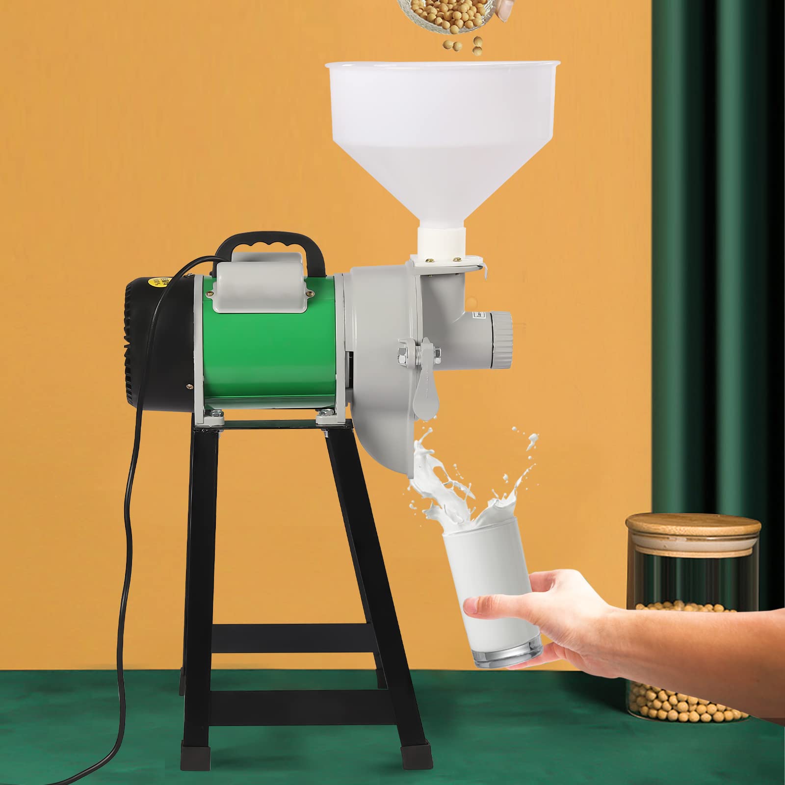 2200Wの電動粉砕機、110V、業務用、乾燥・湿潤両用、ト - Corn Grinder Machine Electric のレビューと価格