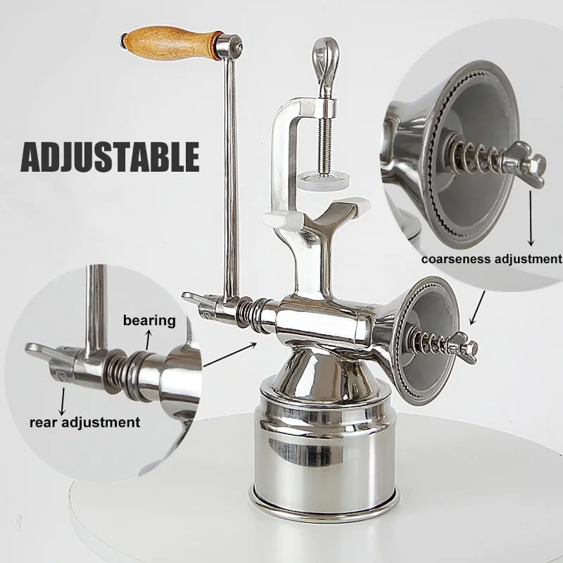 プロ仕様の手動穀物グラインダー、手回し式穀物ミル、304ステ - Grain Mill Grinder Hand Crank のレビューと価格