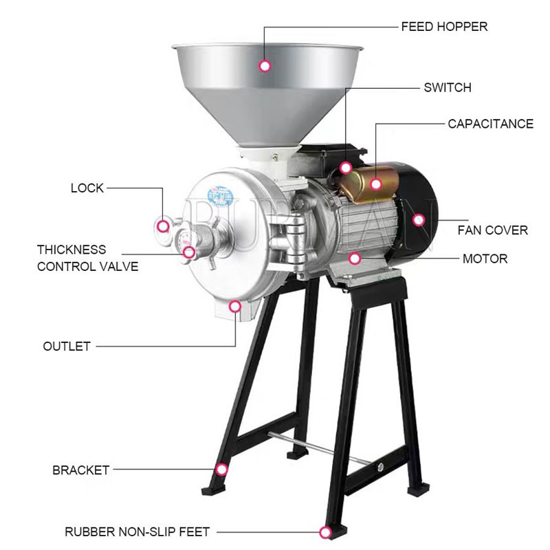 電動穀物粉砕機、業務用粉砕機、穀物、トウモロコシ、スパイス、 - Corn Grinder Machine Electric のレビューと価格
