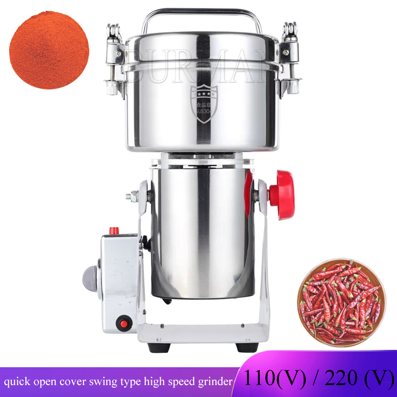 穀物、スパイス、シリアル、コーヒー、乾燥食品用粉砕機、粉砕ミ - Electric Grain Mill 2500W のレビューと価格