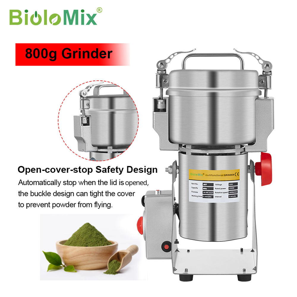 BioloMix 800g 700g 穀物・香辛料・ハーブ・ - Electric Grain Mill 2500W のレビューと価格