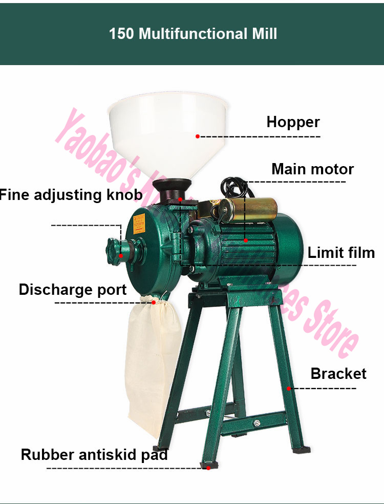 業務用乾湿両用穀物粉砕機、業務用電動超微粉砕機、米、トウモロ - Electric Grain Mill 2500W のレビューと価格