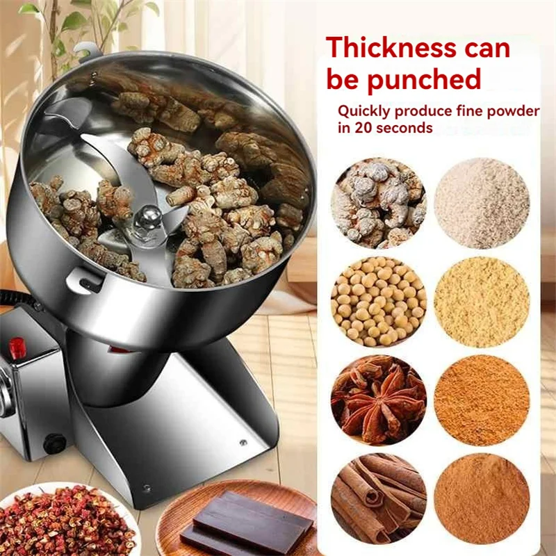 4500G ドライグラインダーのみ - 4500W 業務用粉 - Dry Grain Grinder Stainless Steel のレビューと価格