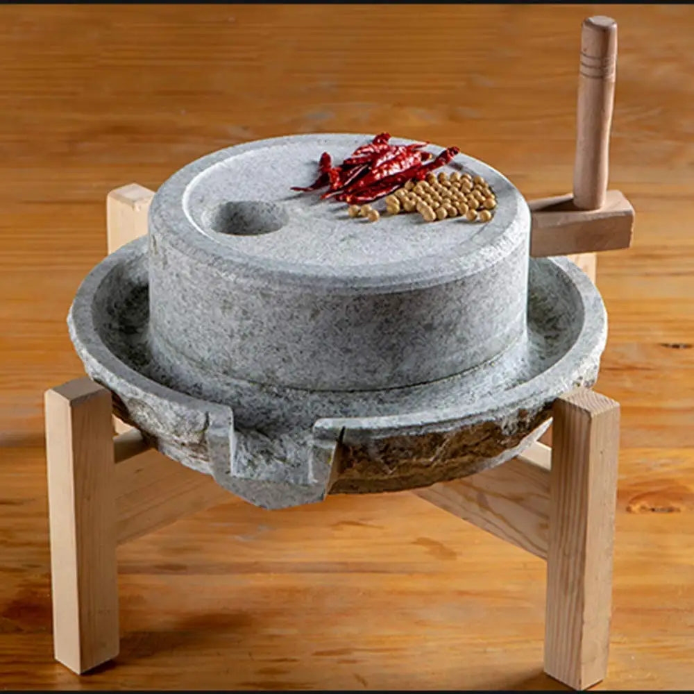 スタンドオブジェクト装飾付き家庭用食品製粉所、100% 天然 - Grain Mill Grinder Hand Crank のレビューと価格