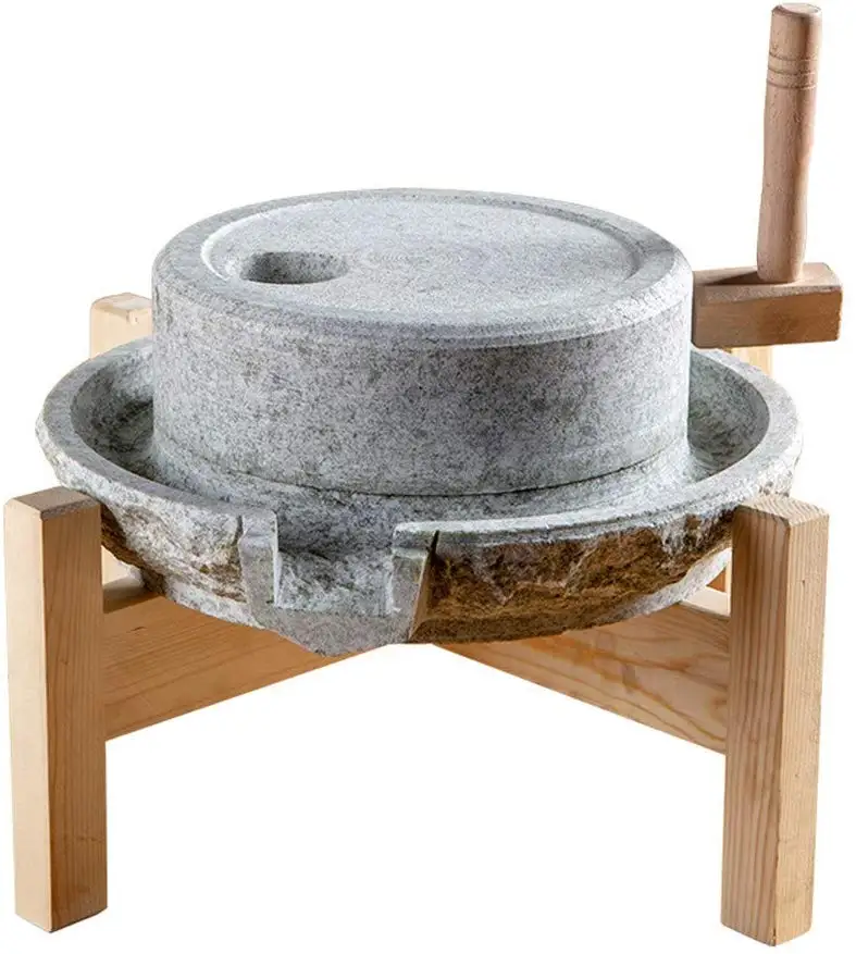 スタンドオブジェクト装飾付き家庭用食品製粉所、100% 天然 - Grain Mill Grinder Hand Crank のレビューと価格