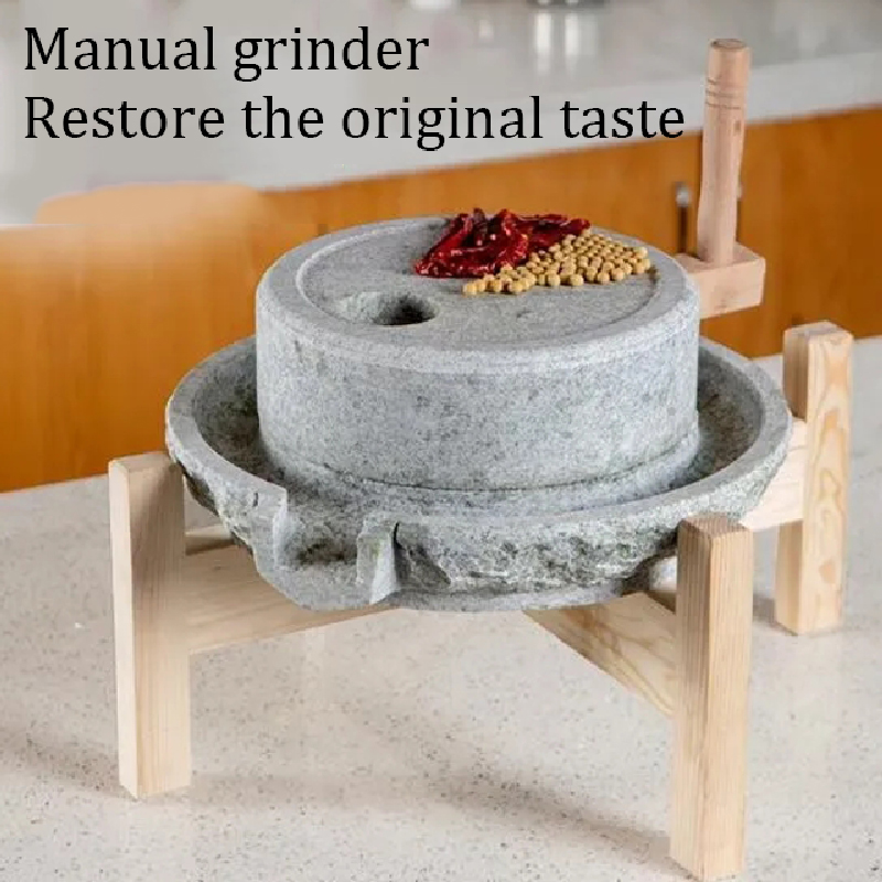 コーヒー豆を手動で挽く、豆乳機、花崗岩製の回転式石臼、家庭用 - Flour Mill Grinder Stone Burr のレビューと価格