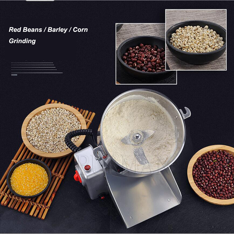電動穀物粉砕機、ステンレス製粉砕機、乾燥穀物、スパイス、シリ - Electric Grain Mill 2500W のレビューと価格