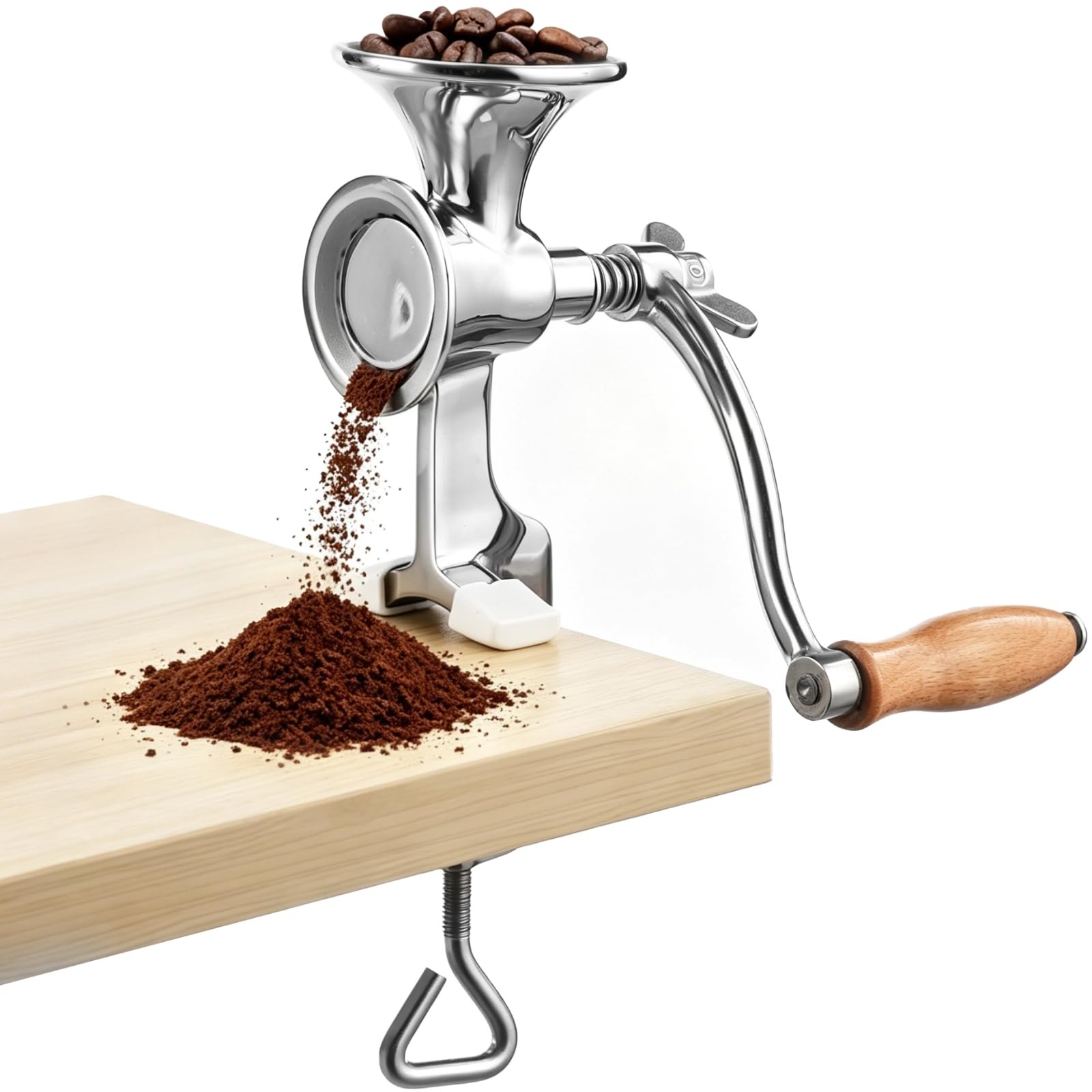 手動コーヒーグラインダー 304ステンレス製 ハンドクランク - Grain Mill Grinder Hand Crank のレビューと価格
