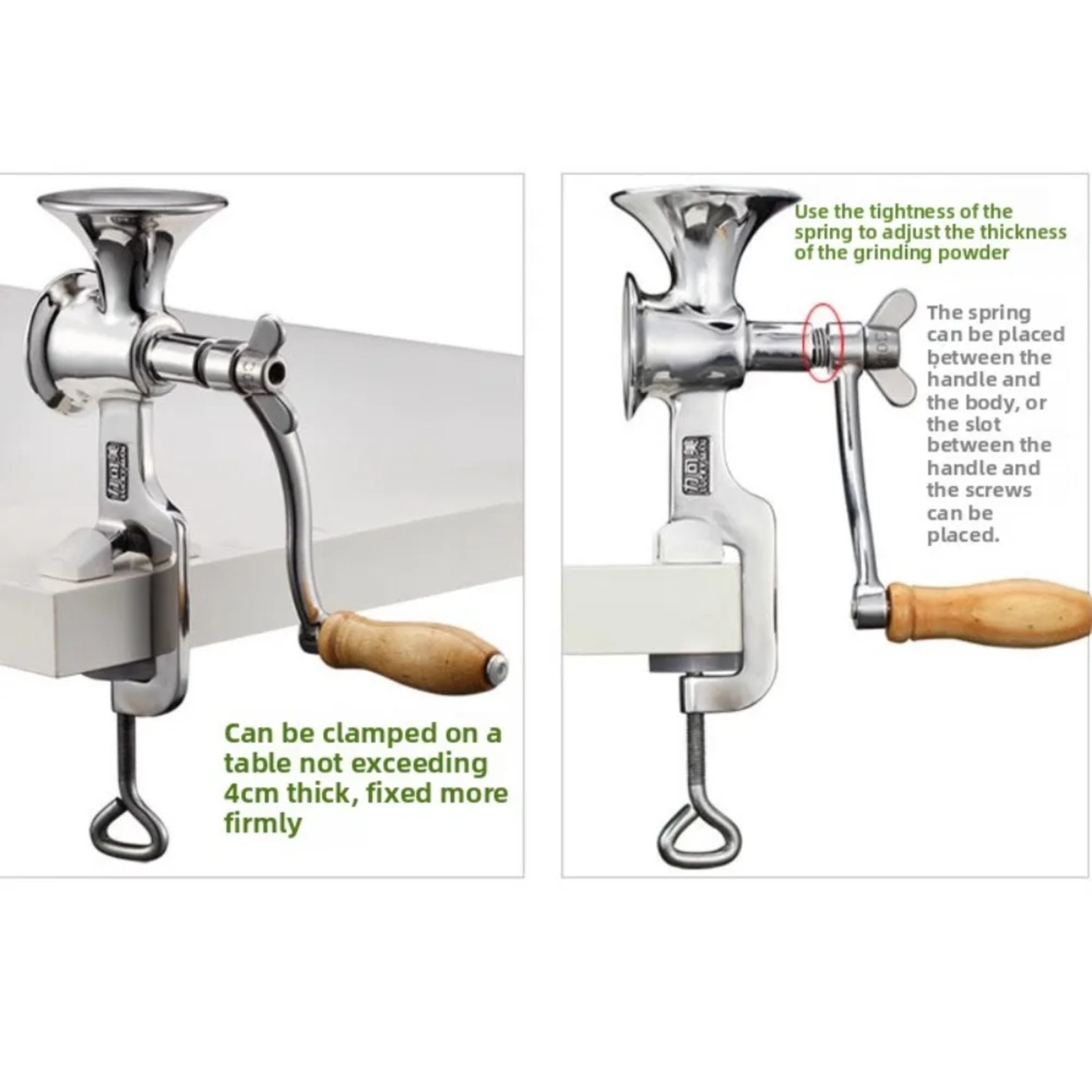 手動コーヒーグラインダー 304ステンレス製 ハンドクランク - Grain Mill Grinder Hand Crank のレビューと価格