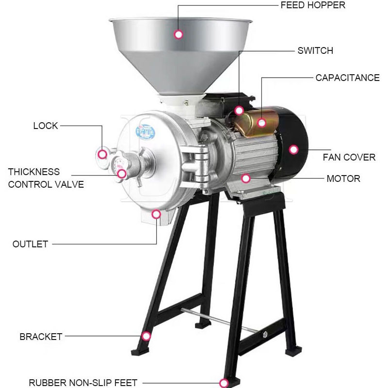 高出力電動粉砕機、乾燥式穀物粉砕機、トウモロコシ、米、コーヒ - Corn Grinder Machine Electric のレビューと価格