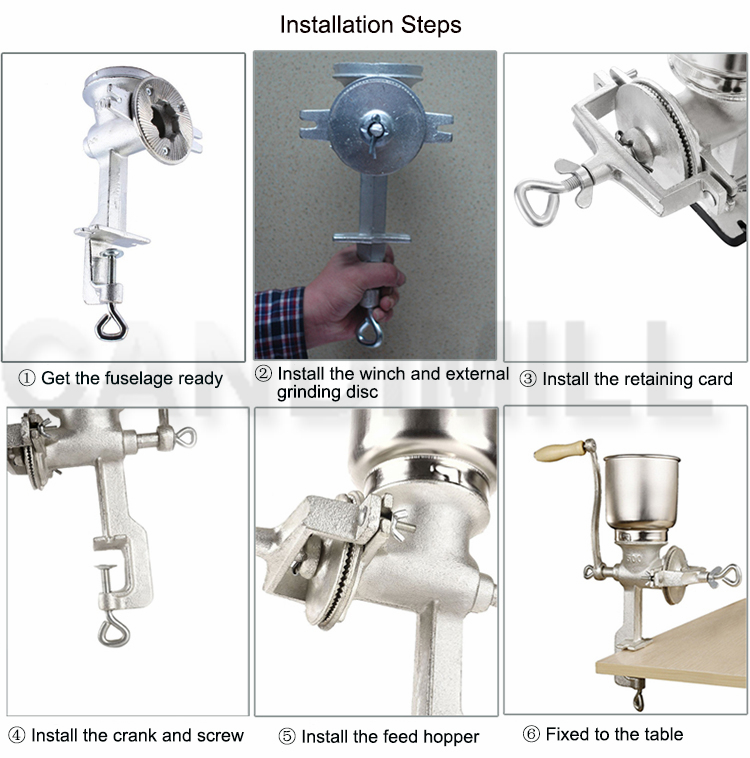 CANDIMILL 手回し穀物グラインダーミルスパイス He - Grain Mill Grinder Hand Crank のレビューと価格