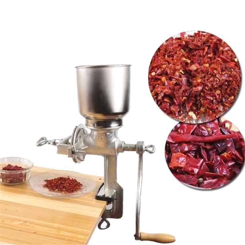 手動式穀物粉砕機。大容量ホッパー付き。安定したテーブルクラン - Grain Mill Grinder Hand Crank のレビューと価格